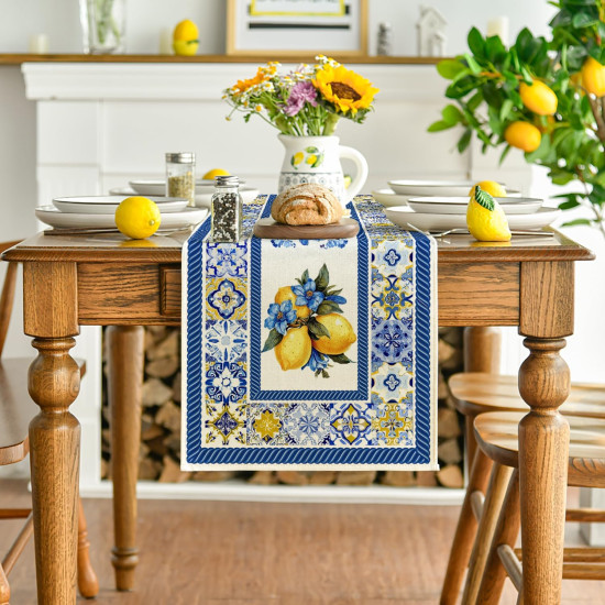 Lemon Pattern Table Runner